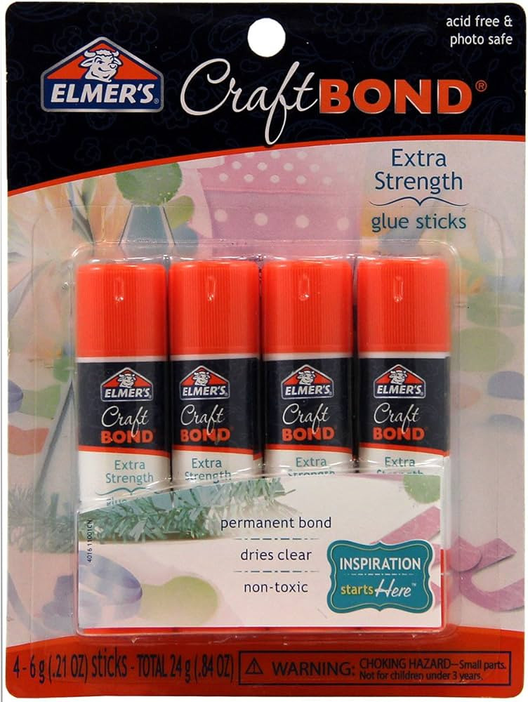 ELMERS CraftBond Extra Strength Glue Sticks, 6 Grams, 4 Count | Amazon (US)