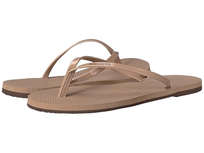Havaianas You Metallic Flip Flops (Rose Gold) Women's Sandals | Zappos