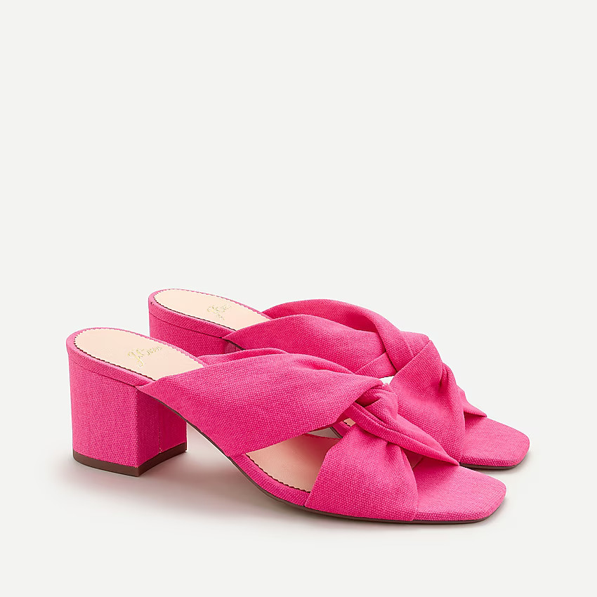 Odette block heel twisted knot sandal | J. Crew US
