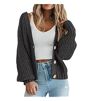 PRETTYGARDEN Women's Chunky Knit Open Front Cardigan Sweaters Fall Outfits | Amazon (US)