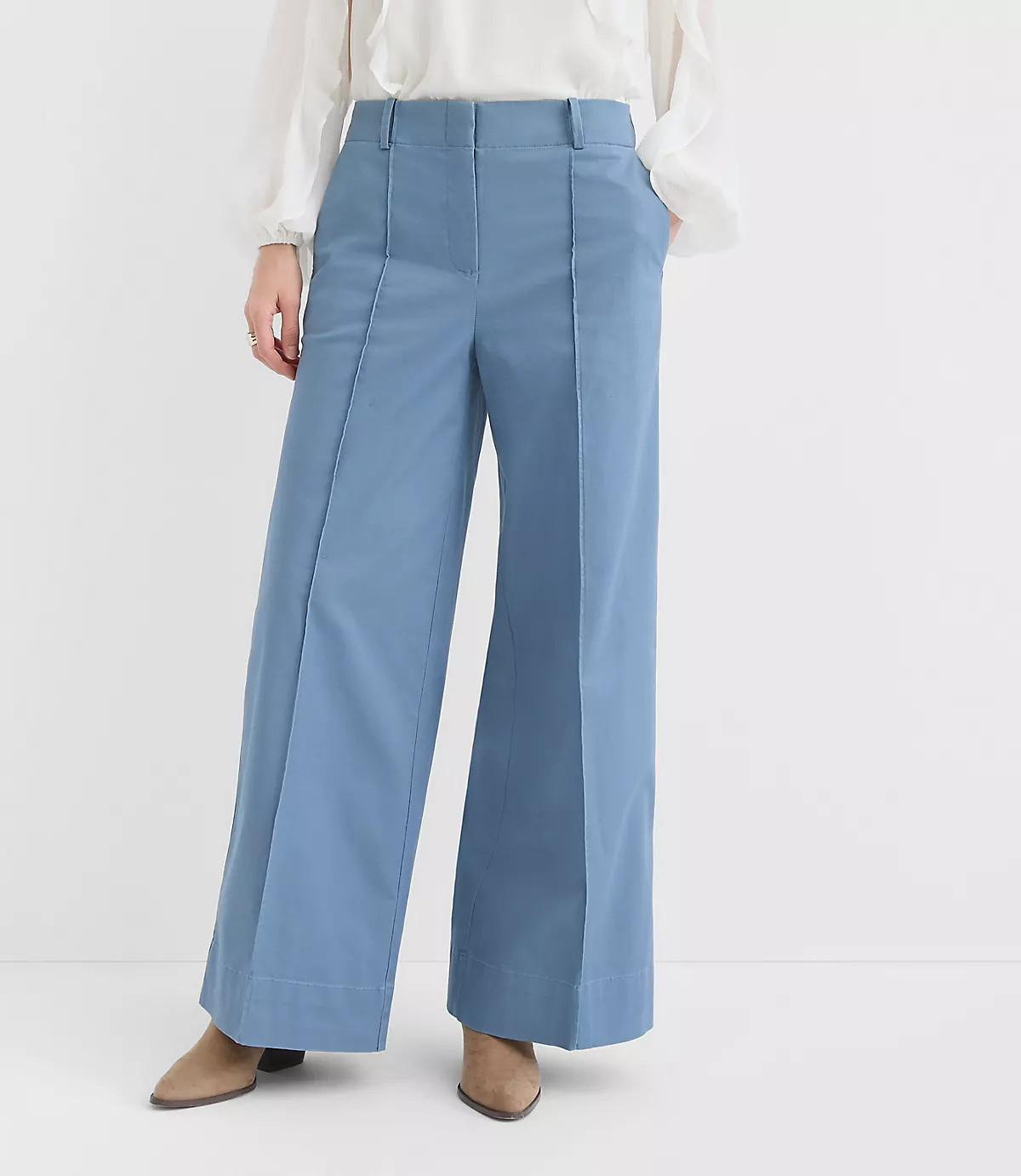 Pintucked Wide Leg Pants | LOFT