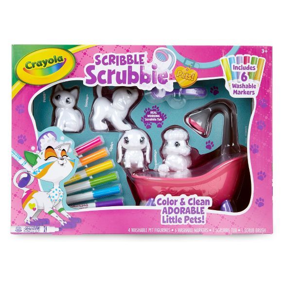 Crayola Scribble Scrubbie Pets! Tub Set with 6 Markers | Target
