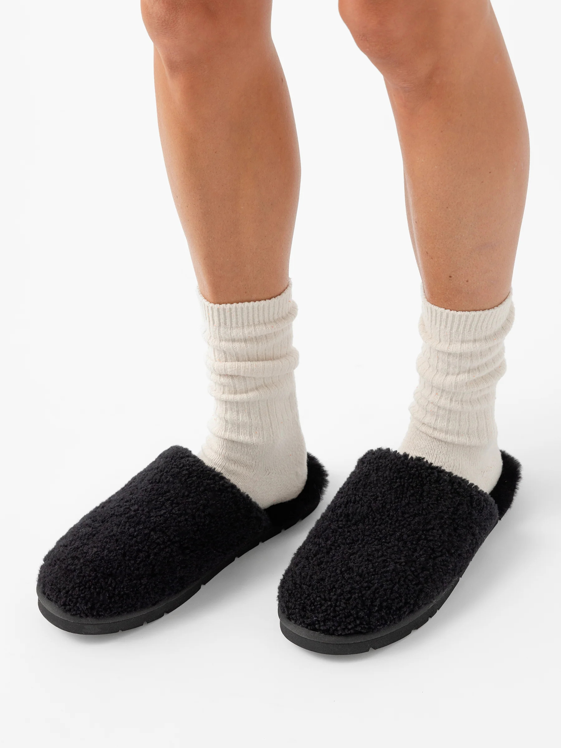 Puffy Sheep Slippers in Black Sheep (Size: 10) - Cozy Earth | Cozy Earth