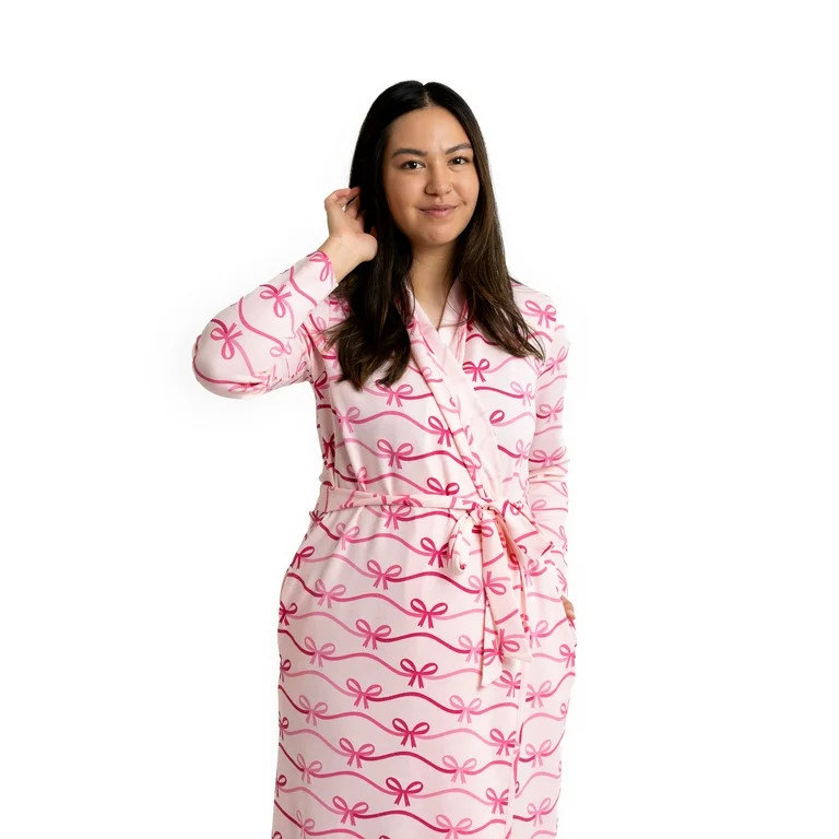 Paris Hilton x Monica + Andy Maternity Organic Cotton Lounge Robe, Sizes XS-XXL | Walmart (US)