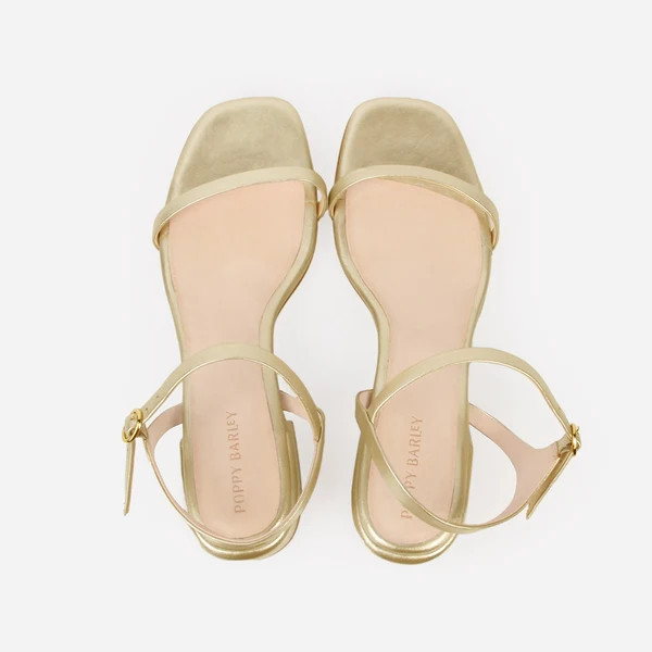 The Lindsay Heeled Sandal Champagne | Poppy Barley