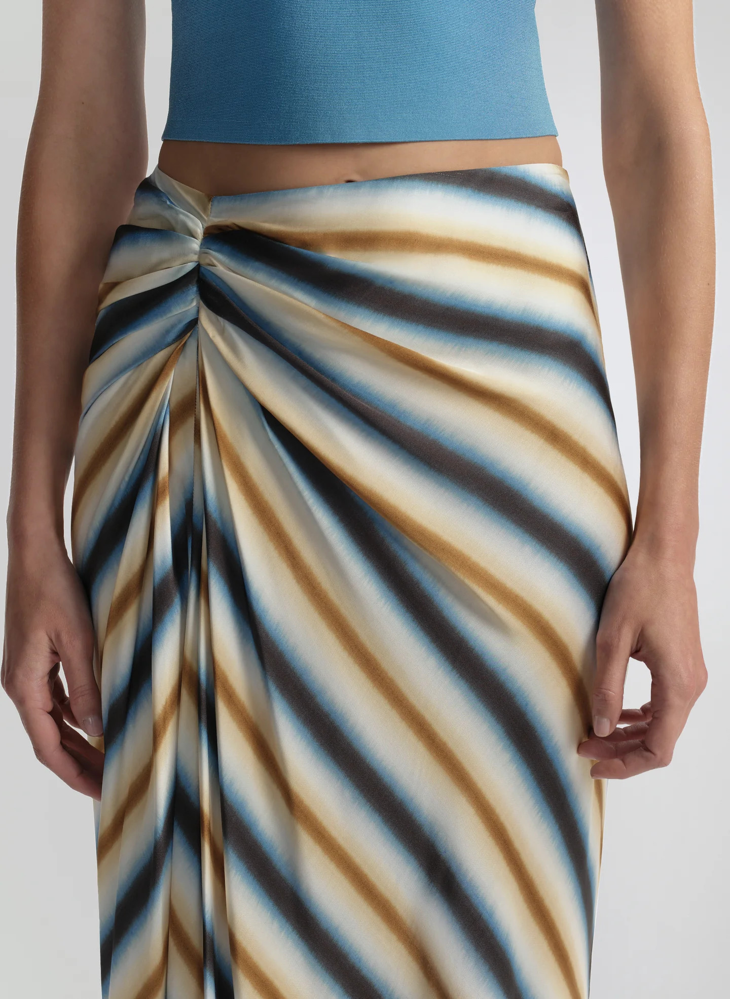 Jean Striped Midi Skirt | A.L.C