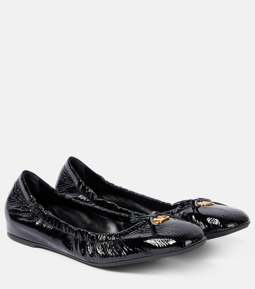 Valentino Garavani VLogo Signature patent leather ballet flats | Mytheresa (US/CA)