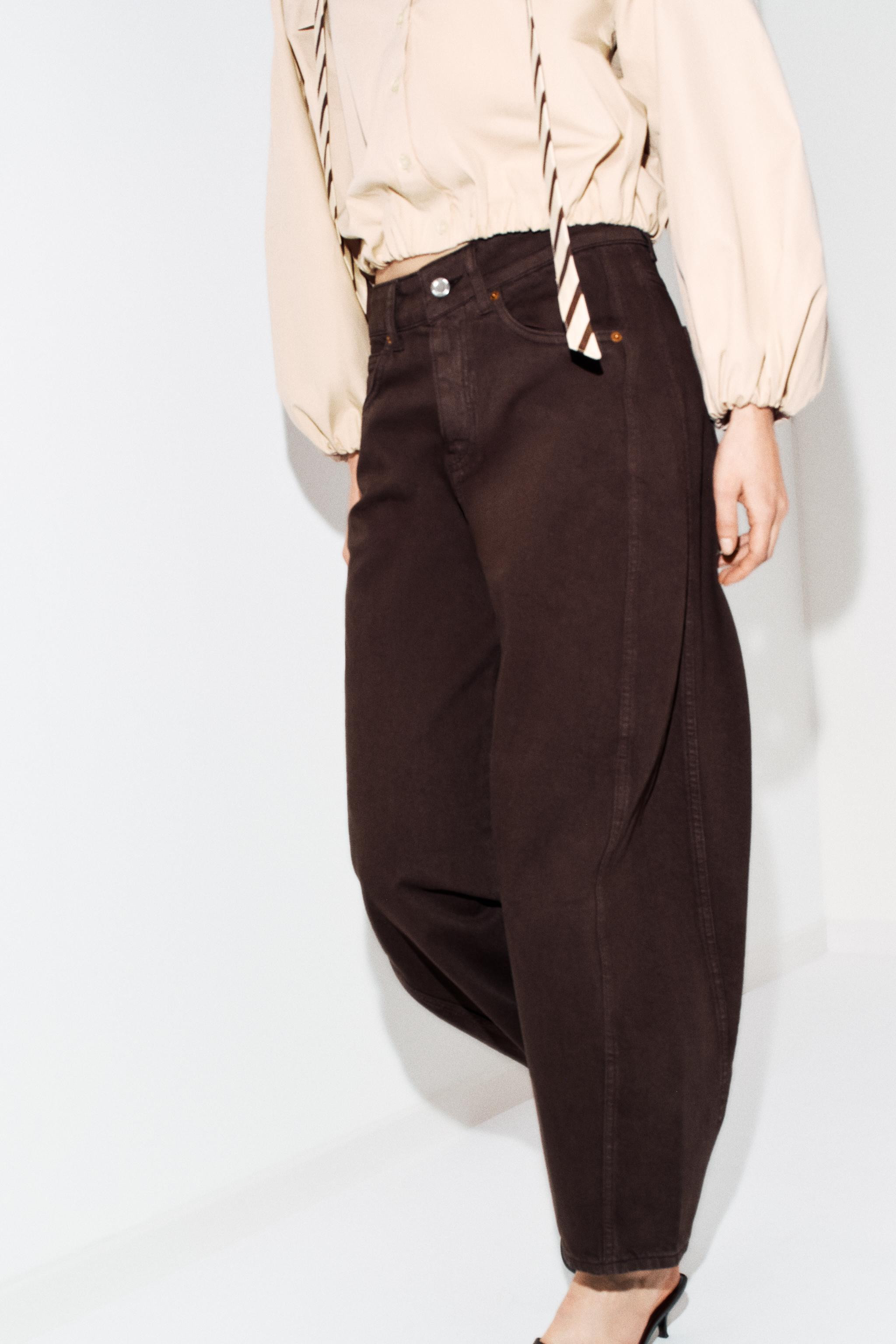 Z1975 BARREL ANKLE-LENGTH MID-WAIST JEANS | Zara UK