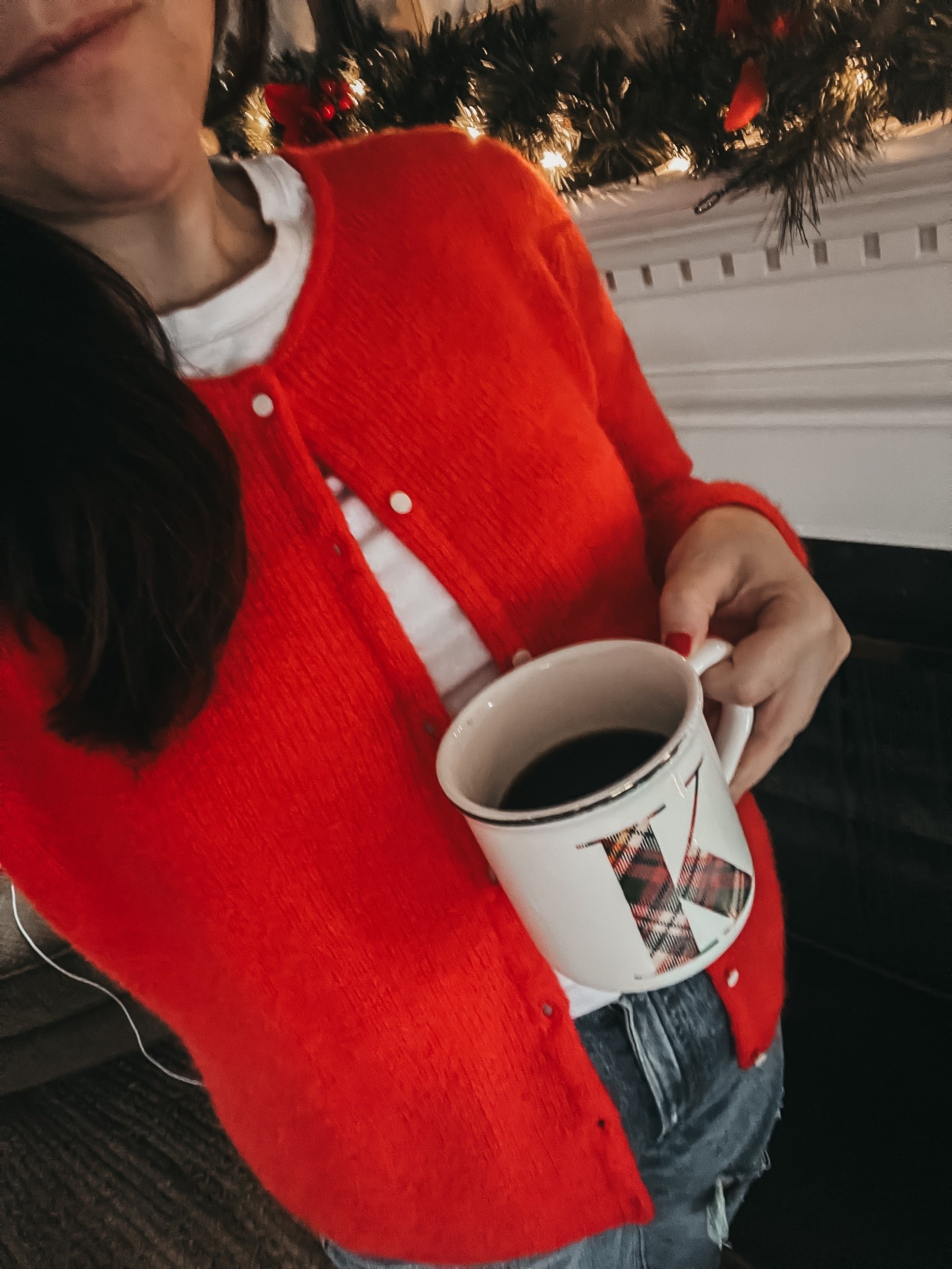 current go to holiday winter outfit. love my sezane cardigan - size down if inbetween sizes! Great gift for your mom, sister, friend or wife. 

#LTKootd #LTKOver40 #LTKGiftGuide
