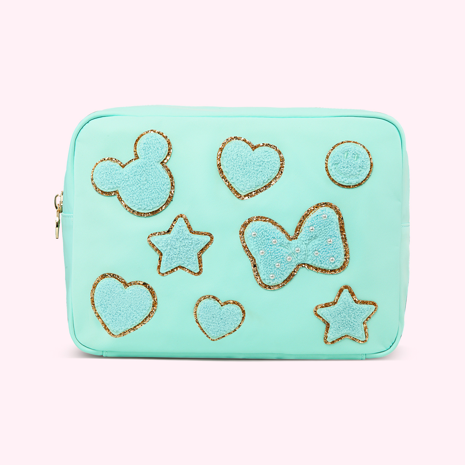 Large Cotton Candy Pouch with Disney Mickey & Friends Patches | Stoney Clover Lane