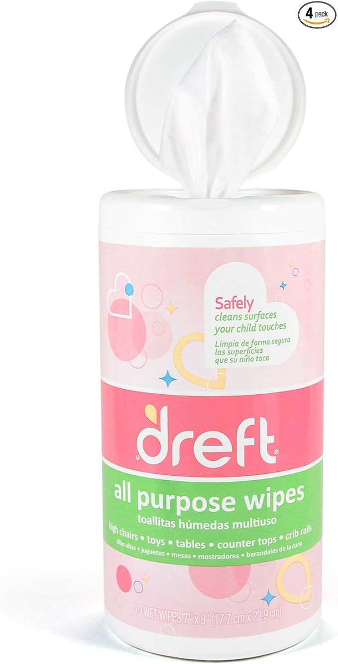 Dreft Multi-Surface All-Purpose Gentle Cleaning Wipes for Baby Toys, Car Seat, High Chair & More | Amazon (US)