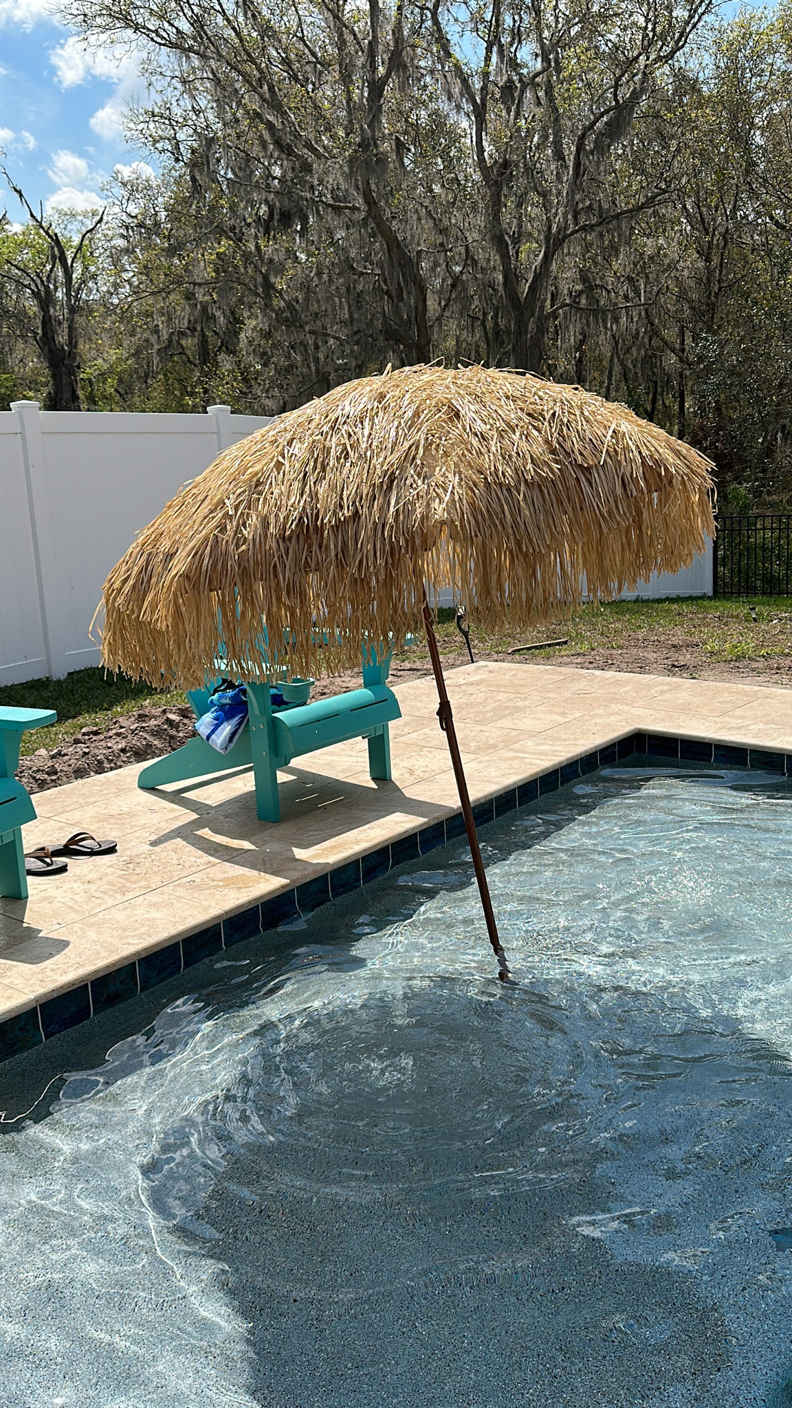 This is such a fun outdoor umbrella for a great price. It is lightweight enough that carrying it on the beach would be easy, it comes with a carrying case with a strap. We are using it in our pool right now and love the fun vibe it gives off! 

#LTKSeasonal #LTKhome #LTKswim