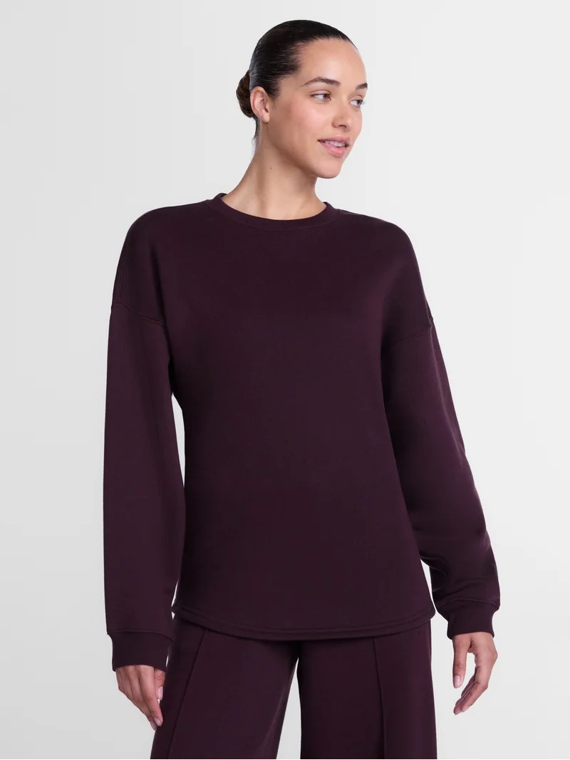 Athletic Works Women's and Women's Plus Cinched Fleece Sweatshirt, Sizes XS-4X | Walmart (US)