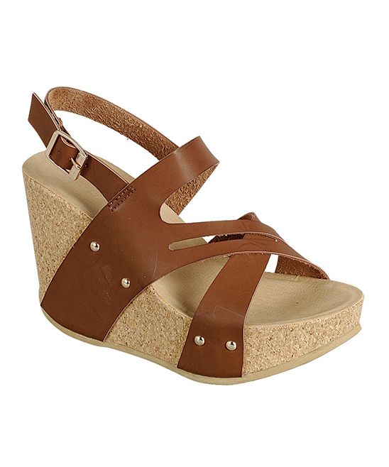 moca Women's Sandals BROWN - Brown Maya Platform Wedge Sandal - Women | Zulily