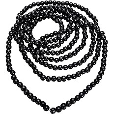 16 Feet Christmas Wood Bead Garland Wooden Bead Garland for Christmas Tree Holiday Decoration (Bl... | Amazon (US)