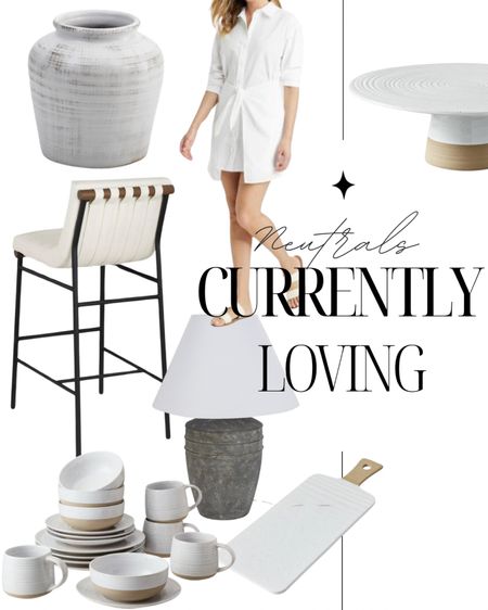Neutral home decor and fashion at Walmart! From the pottery barn look alike dishes to the designer look counter stools and gorgeous lamp!! 

#LTKSaleAlert #LTKStyleTip #LTKHome