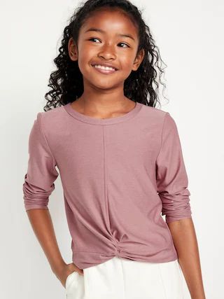 Cloud 94 Soft Go-Dry Twist-Front T-Shirt for Girls | Old Navy (US)