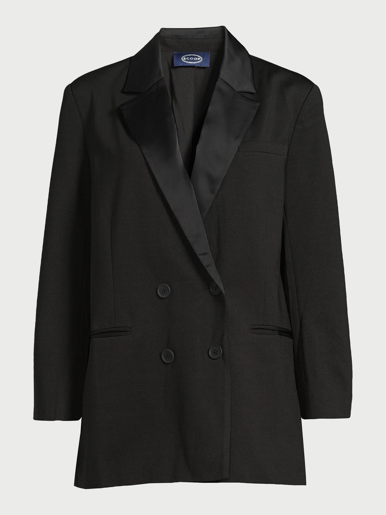 Scoop Women’s Tuxedo Blazer, Midi Length, Sizes XS-XXL | Walmart (US)