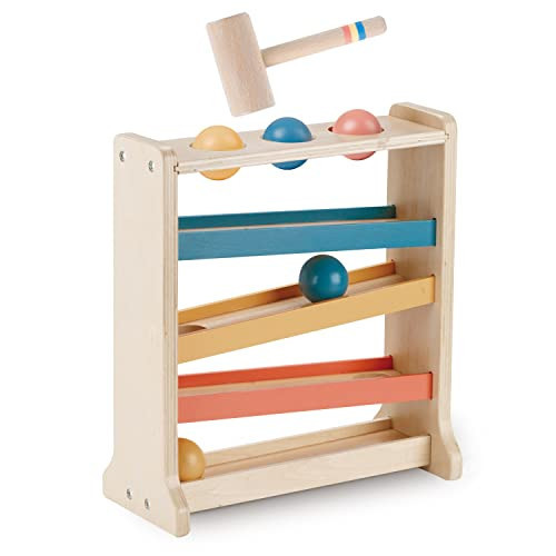 Twefex Montessori Ball Tracker, Award Winning Durable Pound A Ball Drop Toy, Early Developmental Montessori Toys, Wooden Toys for Toddlers 1-3 Year Old - Great Birthday Gift | Amazon (US)