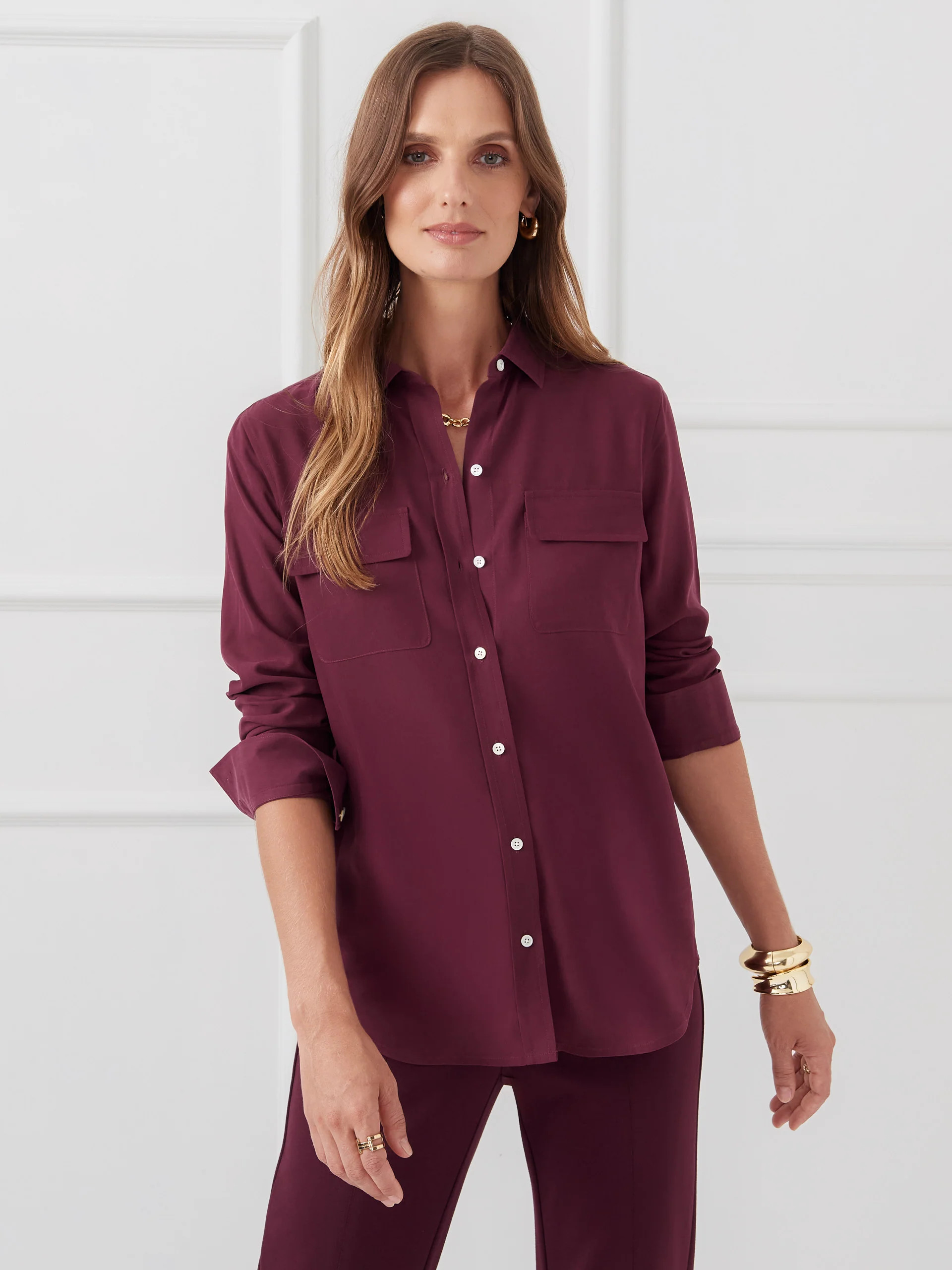 Miris Silk Shirt | J.McLaughlin
