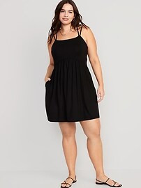 Fit & Flare Cross-Back Mini Cami Dress for Women | Old Navy (US)