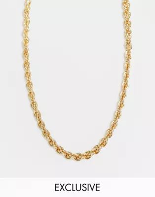 DesignB London Exclusive chunky twisted necklace in gold | ASOS (Global)