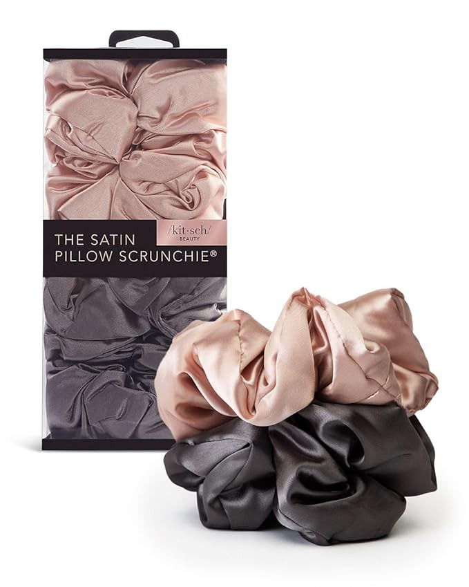 Kitsch Satin Hair Scrunchies for Women, Softer Than Silk Scrunchies for Hair - No Damage Satin Ha... | Amazon (US)