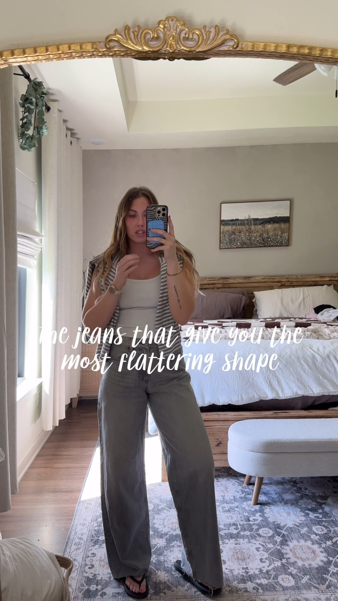If you have a hard time finding jeans that actually flatter your shape, I cannot recommend these enough! They instantly create shape and volume to your lower half giving the illusion of curves! I’m 510 wearing a 27 tall! And I cut the cuff in him them myself ￼