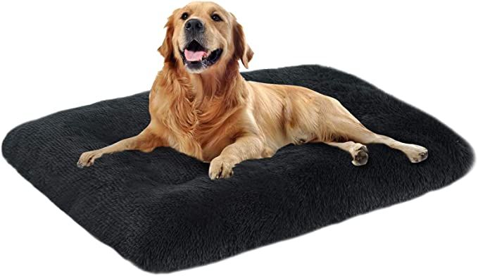 OXS Dog Bed Long Plush Pet Bed, Comfortable Faux Fur Washable Crate Mat for Jumbo Large Medium Do... | Amazon (US)