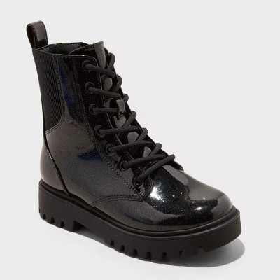 Kids' Rochelle Lace-Up Combat Boots - art class™ Black 2 | Target