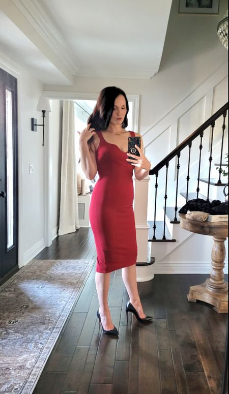 Wore this midi dress to a fundraiser this weekend,  but would also be perfect for a date night cocktail dress or wedding guest dress! Usually a 0/2 and wearing a Small. On sale and comes in 10 colors!Midi dress, cocktail dress,  nordstrom, wedding guest

#LTKGala #LTKsalealert #LTKwedding