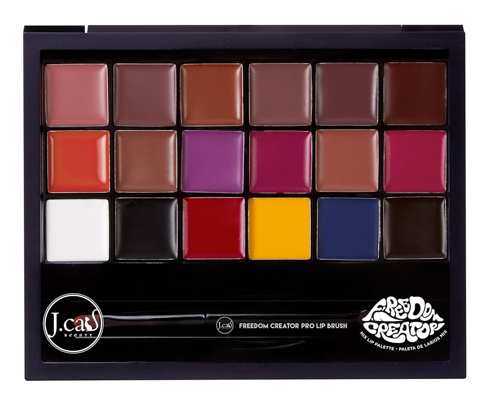 J.CAT BEAUTY Freedom Creator Lip Palette with 18 Versatile Shades for Personalized Lip Colours, G... | Amazon (US)