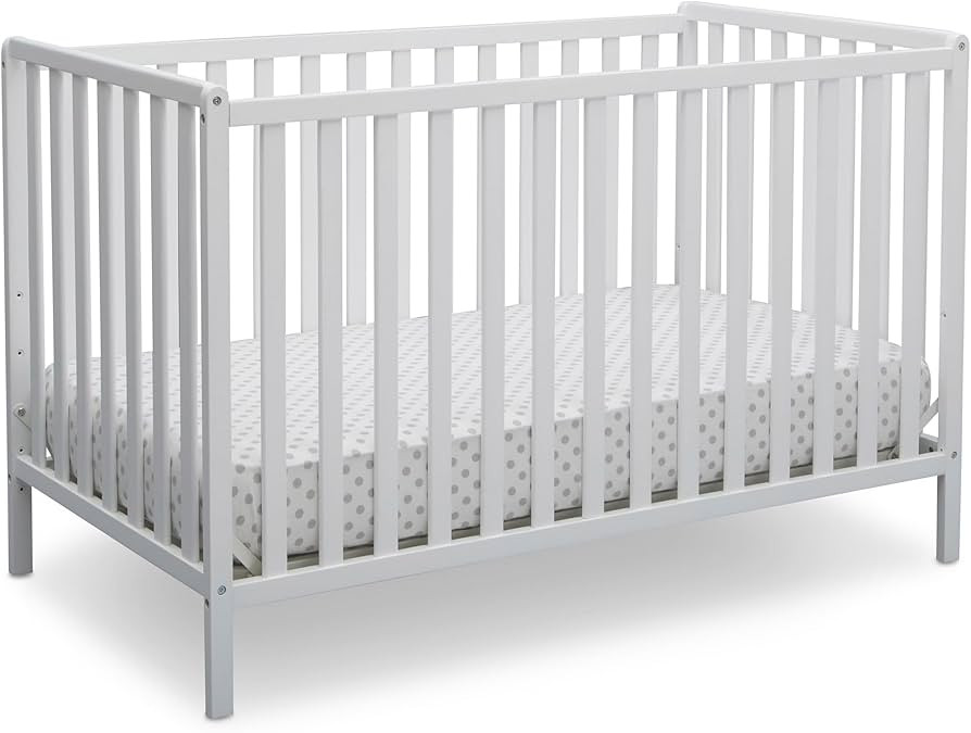 Delta Children Heartland 4-in-1 Convertible Crib - Greenguard Gold Certified, Bianca White | Amazon (US)