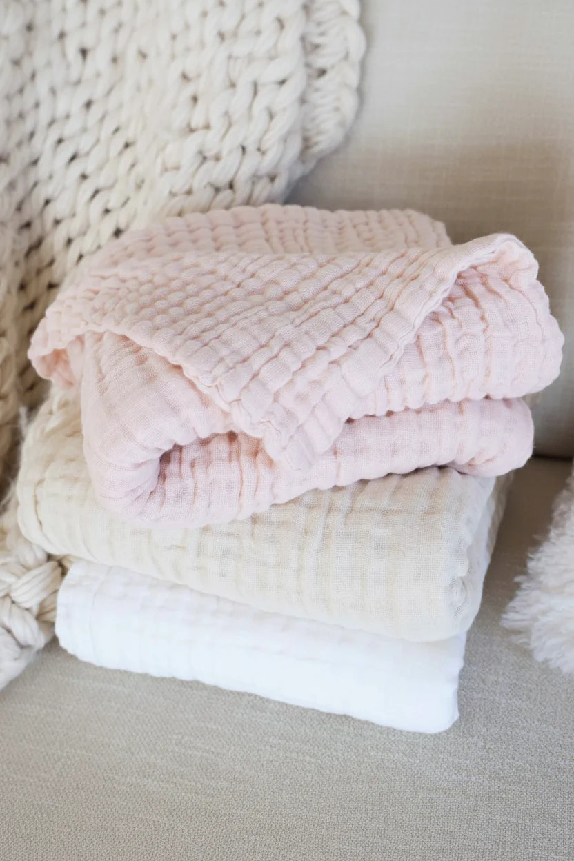 Organic Cotton Gauze Swaddle Blankets | Caden Lane