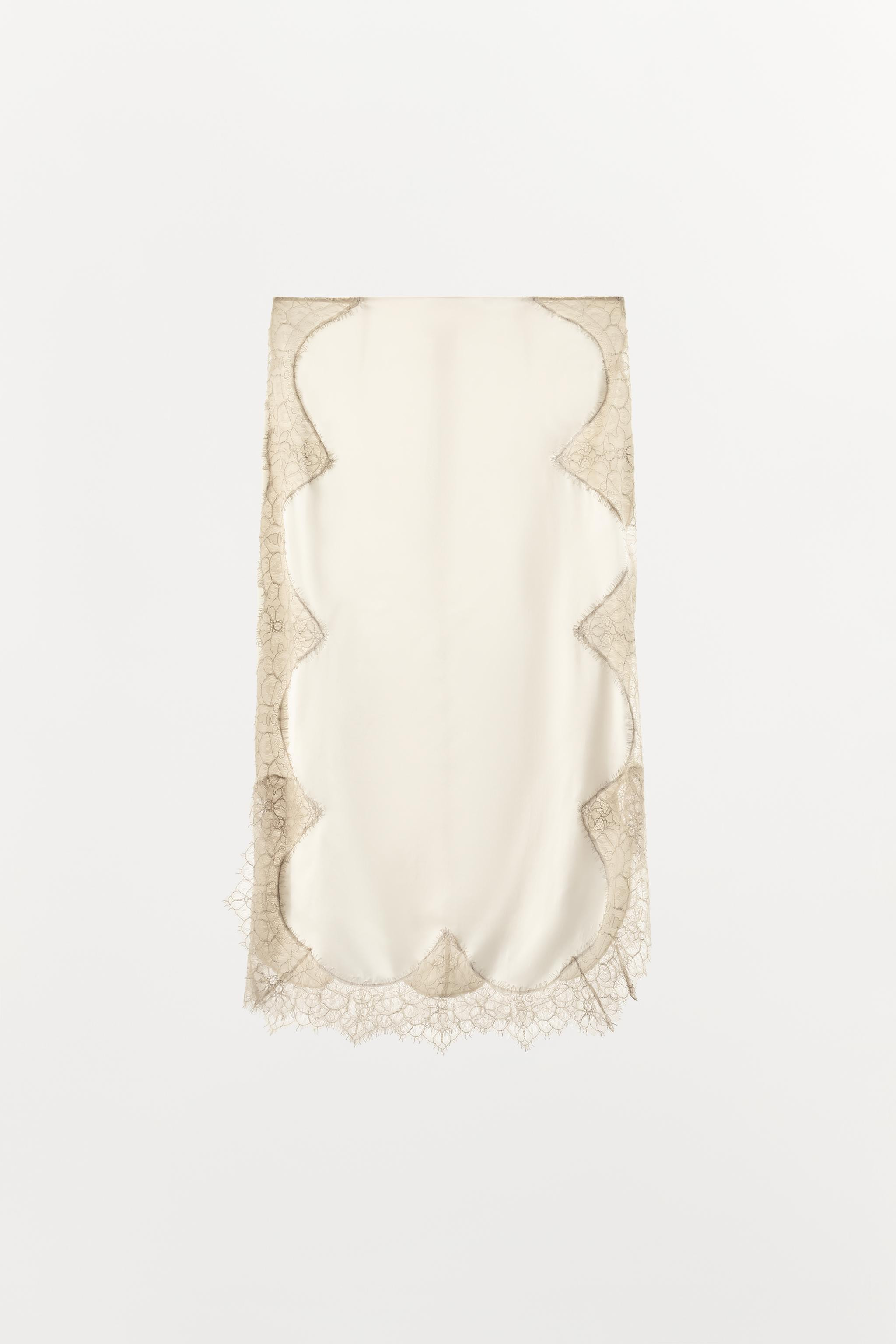 SATIN SKIRT WITH LACE | Zara UK
