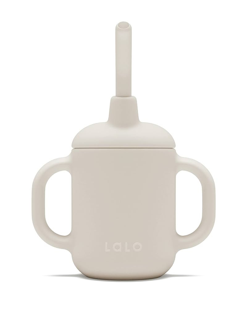 Lalo Little Cup, Non-Toxic Silicone Straw Cup with Handles - Baby and Toddler Sippy Cup - Mini Cu... | Amazon (US)