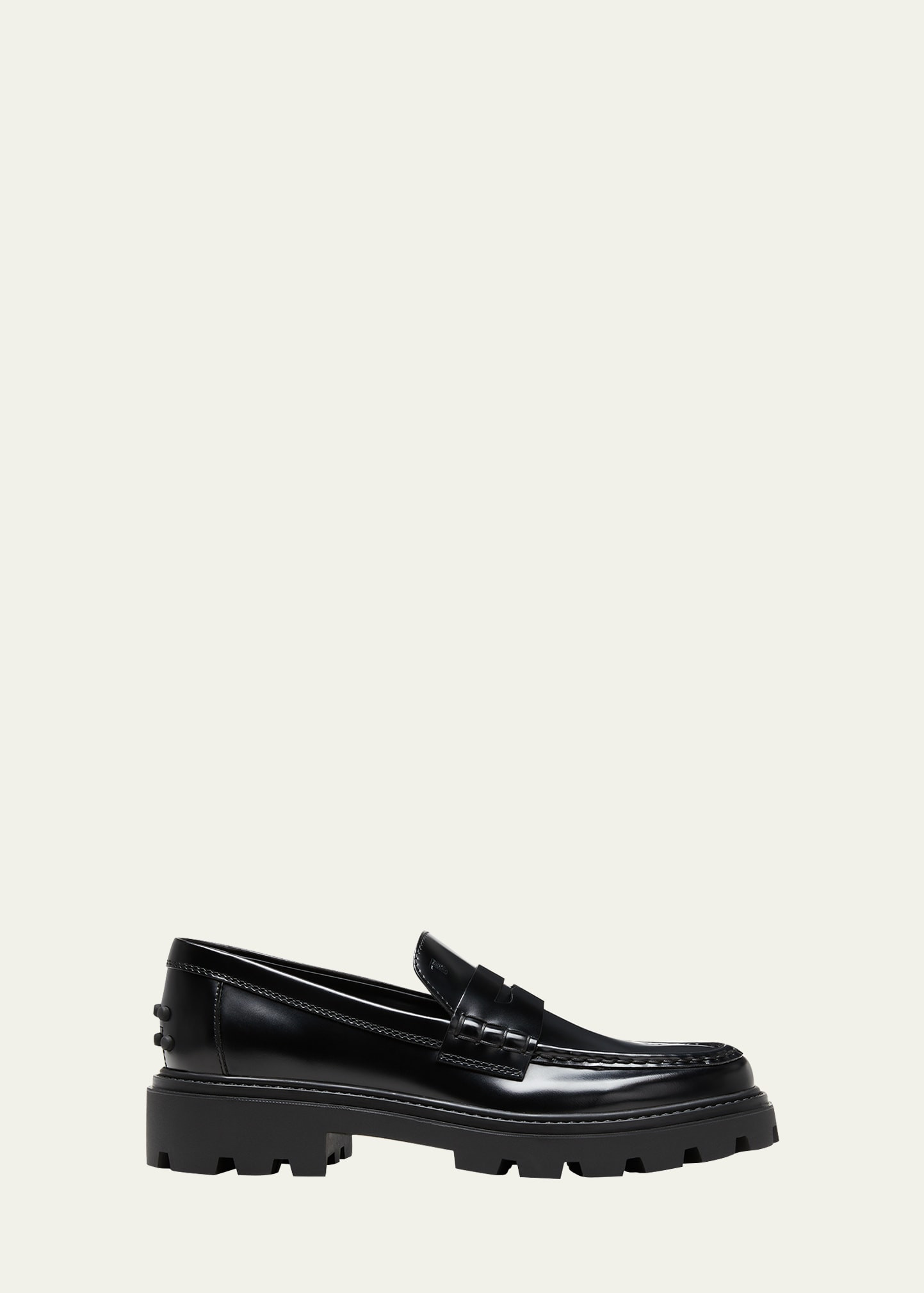 Tod's Calfskin Lug-Sole Penny Loafers | Bergdorf Goodman