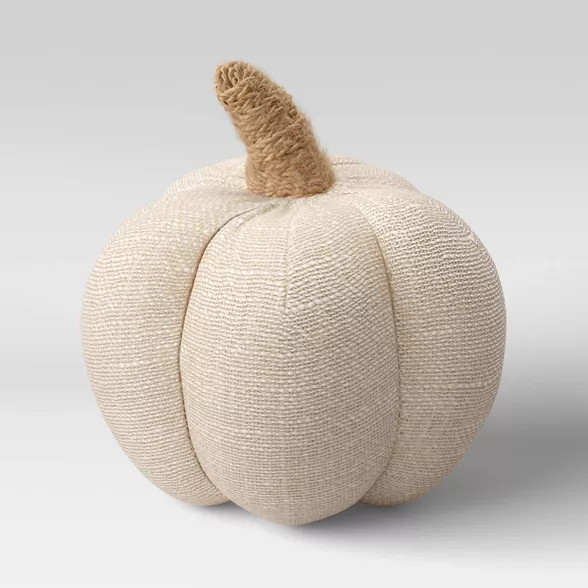 4" x 4" Fabric Pumpkin Figurine Cream - Threshold™ | Target