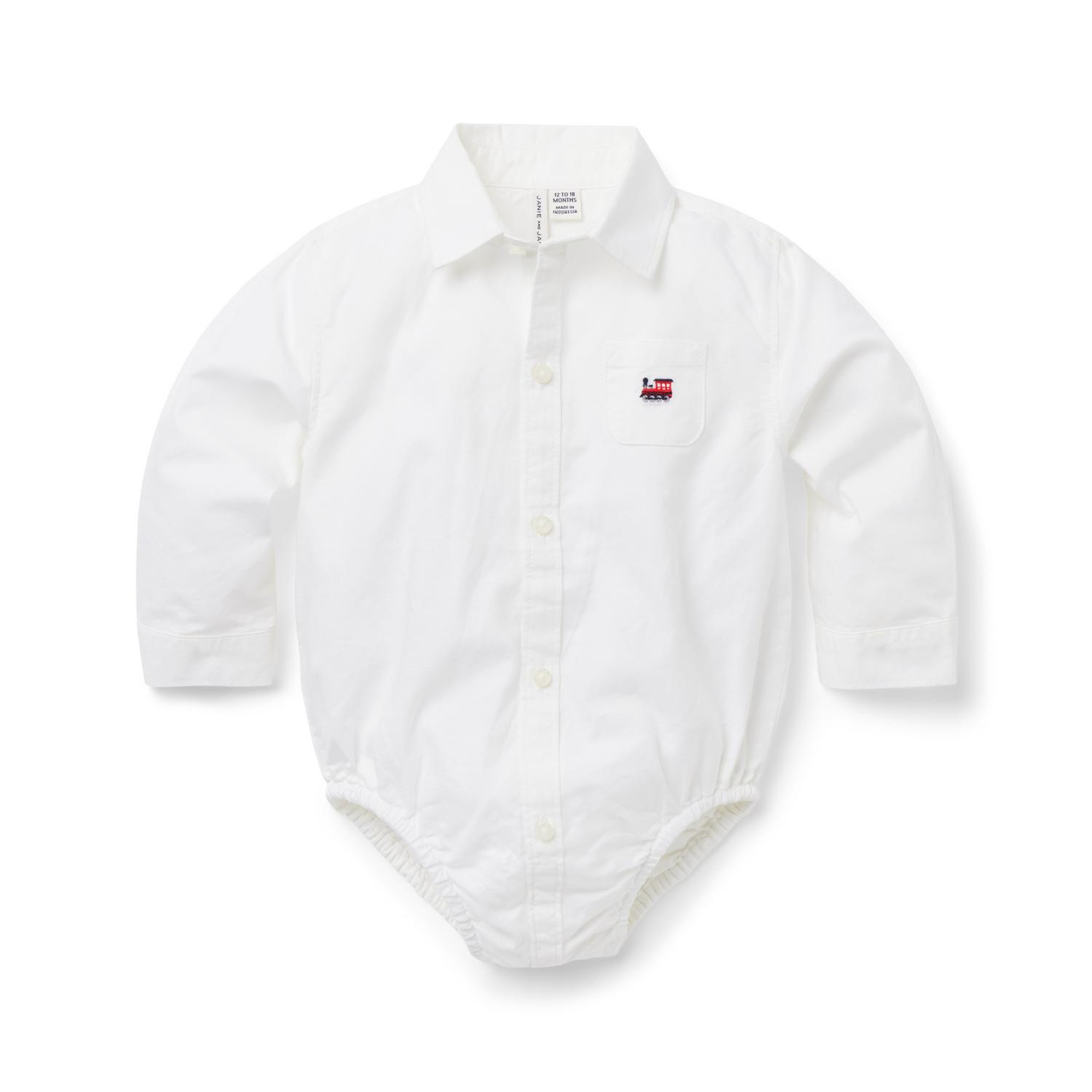 Baby Train Oxford Bodysuit | Janie and Jack