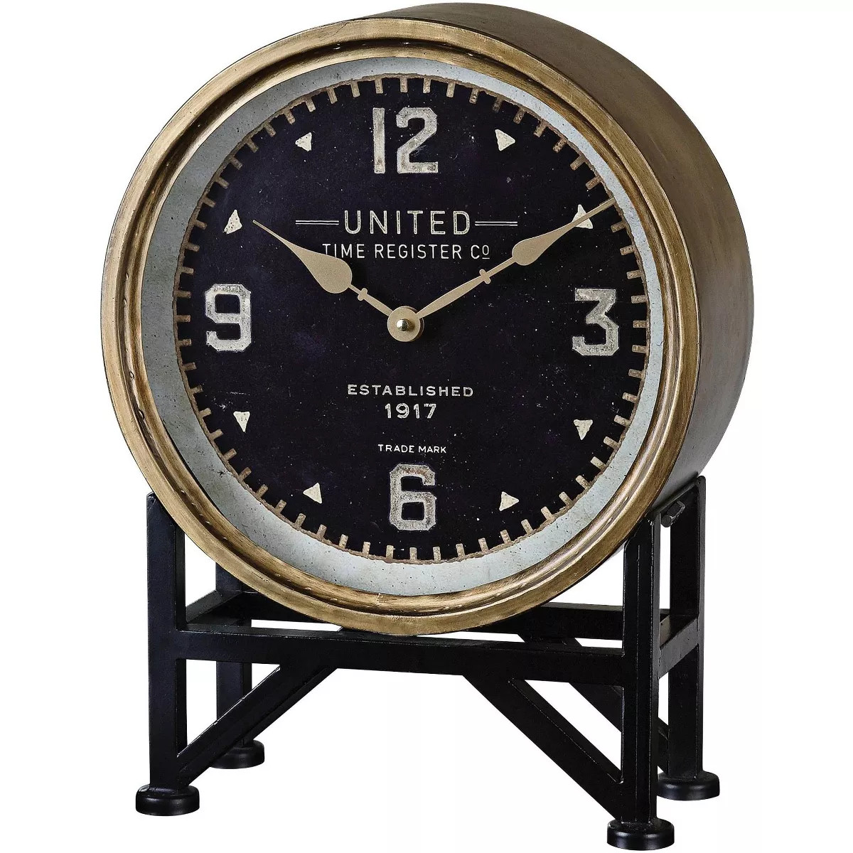 Uttermost Shyam Vintage Brass 16" High Table Clock | Target