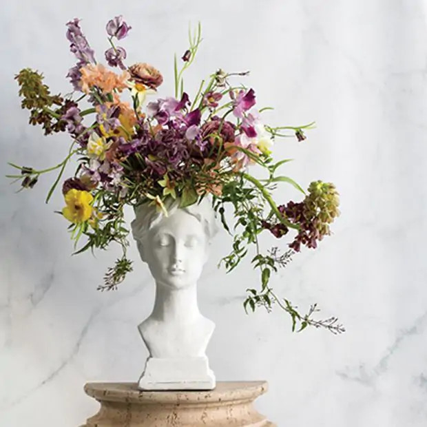 Peaceful Lady Bust Vase | Antique Farm House