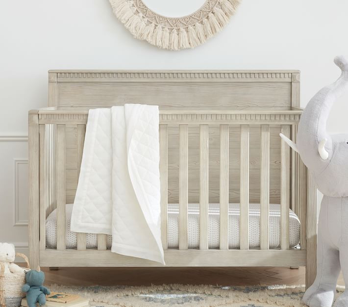 Belgian Flax Linen Baby Quilt | Pottery Barn Kids