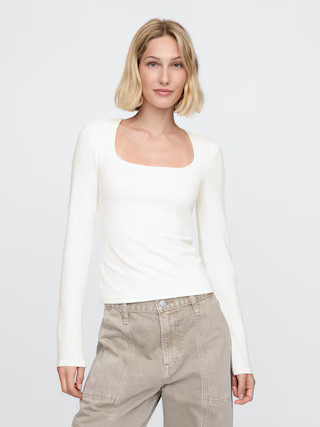 CloseKnit Jersey Square-Neck Top | Gap (US)