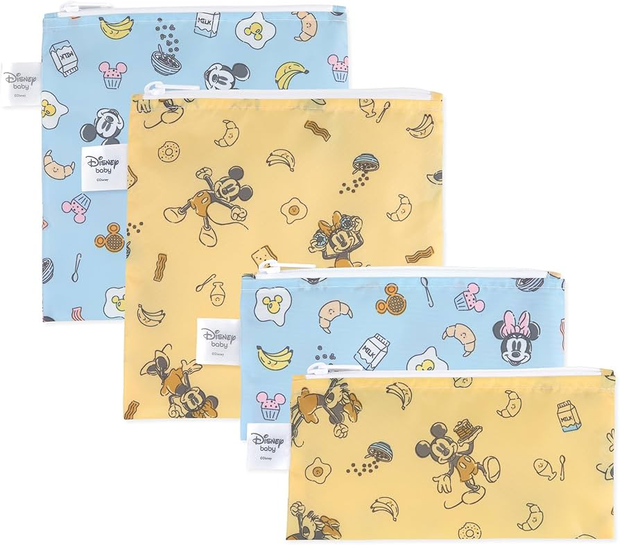 Bumkins Disney Reusable Sandwich and Snack Bags, for Kids School Lunch and for Adults Portion, Wa... | Amazon (US)