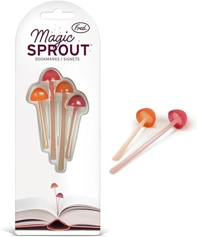 Genuine Fred Magic Sprout, Mini-Mushroom Bookmarks - Set of 4 - Two Sizes & Colors - Soft, Flexib... | Amazon (US)