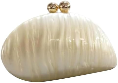 Acrylic Purse Acrylic Purse for Women, Shoulder Crossbody Seashell with Chain, 9.1x2.8x5.1 Glitte... | Amazon (US)