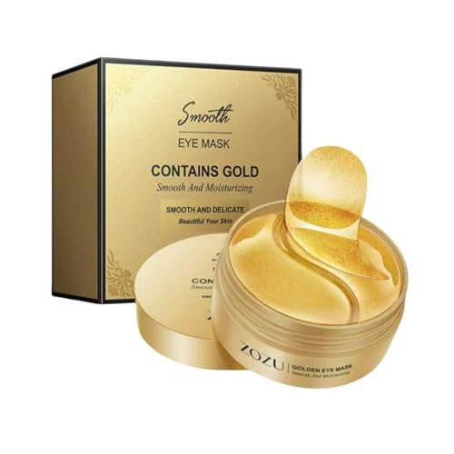 Hunqia 24K eye mask: retinol collagen eye glue facial mask, eye care, reduce wrinkles, puffiness, eye bags, dark circles, skin care pad - women's anti-aging moisturizing cream 60PCS (gold) | Amazon (US)