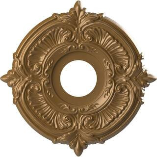 13"" O.D. x 3-1/2"" I.D. x 3/4"" P Attica Thermoformed PVC Ceiling Medallion (Fits Canopies up to 5"") in Metallic Gold Rush | The Home Depot