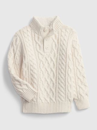 Toddler Mockneck Cable-Knit Sweater | Gap (US)