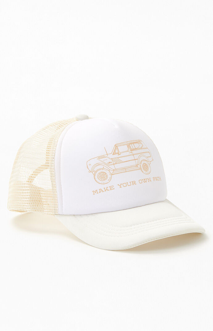 PacSun Womens Make Your Own Path Trucker Hat - White | PacSun